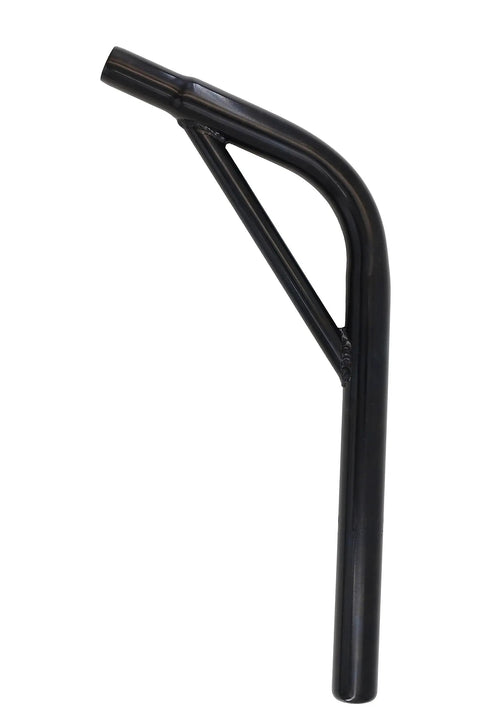 Lay Back BMX Bike Seat Post With Steel Support Adjustable 25.4mm By 350mm Seat Post For BMX Riders Strong Black Construction