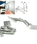 Universal Large Hidden Hinges for deck lids, rumble seat trunk lids, car hoods, and truck bed covers. Aluminum with no internal spring.