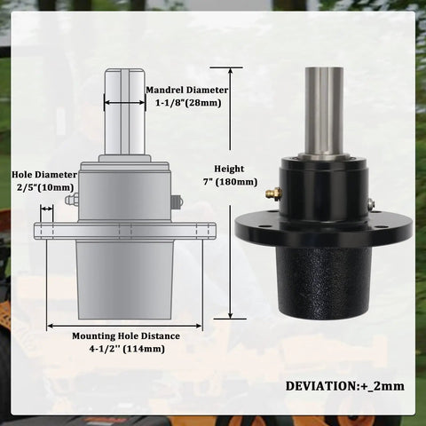 Lawn Mower Spindle Replacement Fits 48 Inch 52 Inch and 61 Inch Decks For Scag Ferris Oregon Encore And More DIY Friendly
