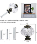 Clear Acrylic Pumpkin Cabinet Knobs Set Of 10 Dope Vintage Decorative Drawer Pull Handles with various screw sizes