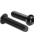 5/16-18 X 1-3/8 Inch Button Head Socket Cap Bolts 10 Pc 304 Stainless Steel 18-8 Allen Hex Drive Black Oxide close-up view