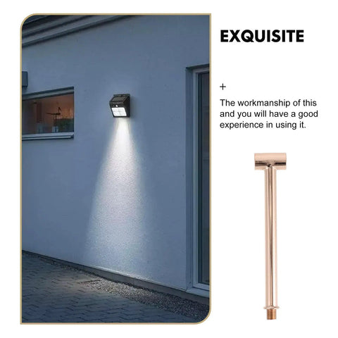 T Shaped Wall Lamp Accessory Kit With M10 Threaded Hollow Iron Tube For Commercial Spaces And Offices, Go To Pro Grade Lighting Fixture Stem That Resists Deformation And Keeps A Sleek Look., rose gold T-shaped iron tube for wall lamp