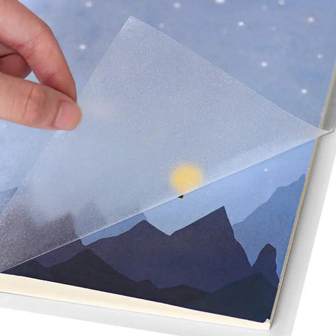 Clear Contact Paper 17.7 Inch Wide 118 Inch Long Peel And Stick Self Adhesive Vinyl For Cricut Transfers Transparent Book Covers Removable Wallpaper Roll DIY Friendly Waterproof Surface Protector covering a book page