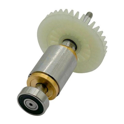 Top Shelf Compact Brushless Motor For Angle Grinders Featuring Badass Metal Construction and Heavy Duty Efficiency in silver and gold metallic finish.