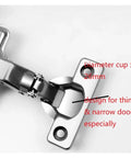 Slim 26mm Hydraulic Damper Hinges With Soft Close For Narrow Cabinets Half Overlay Ultra Compact Hardware close-up view