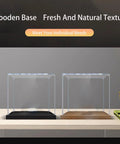 Two Ultra Clear Acrylic Display Cases For Lego 75396 Desert Airship And Sarlacc Crater on wooden bases, dustproof 2mm thick.