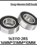Deep Groove Ball Bearing 16 Mm By 31 Mm By 10 Mm 2 Pack Or 4 Pack 163110 2RS For Bicycle Mountain Bike Axle High Load Durable