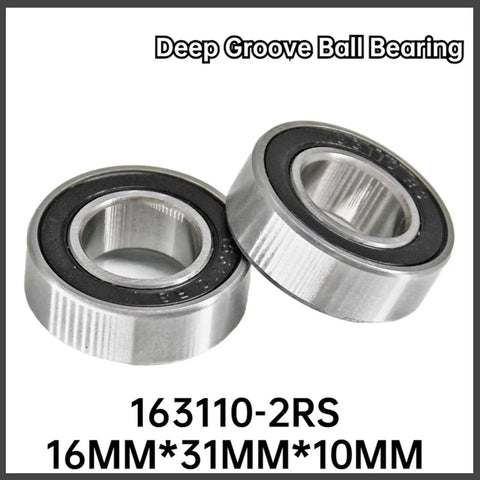 Deep Groove Ball Bearing 16 Mm By 31 Mm By 10 Mm 2 Pack Or 4 Pack 163110 2RS For Bicycle Mountain Bike Axle High Load Durable