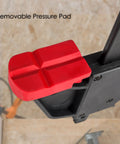 Close-up of red removable pressure pad on Universal Track Saw Clamp Set With Quick Release For Circular Saw Guide Rails 6 Inch