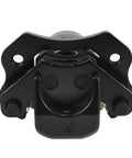 Front view of PRO BAT black hydraulic brake kit caliper mounting bracket for ATV/quad bikes