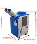 Heavy Duty Mobile Evaporative Air Cooler With Adjustable Airflow And Temperature Settings 14L Removable Water Basin and Drain Valve