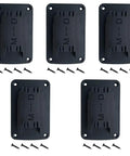 5 Pack Tool Holder Dock Mount for Dewalt 20V Drills and Milwaukee M18 Tools Belt Desk Wall Mounts Durable ABS Plastic
