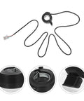 Heavy Duty Abs Thumb Throttle Adapter For Ebike Handlebar Speed Control With Waterproof Build And High Sensitivity Response For Dirt Bike Commuter Riding, black ABS thumb throttle with cable and clamp