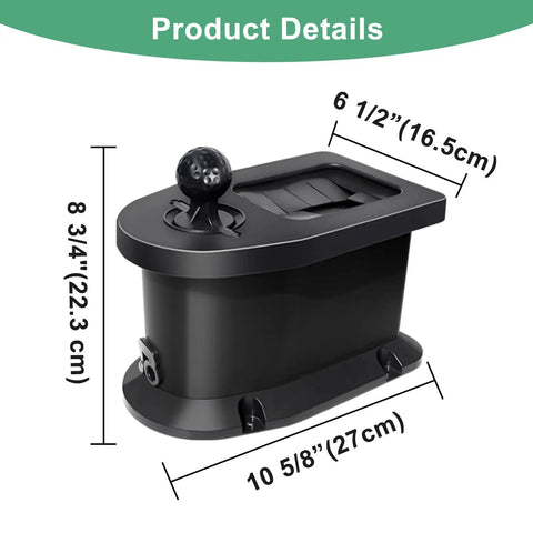 Slick Universal Golf Cart Ball Washer And Club Cleaner Kit With Tough Nylon Strands, dimensions 10 5/8" x 6 1/2" x 8 3/4" for easy attachment.
