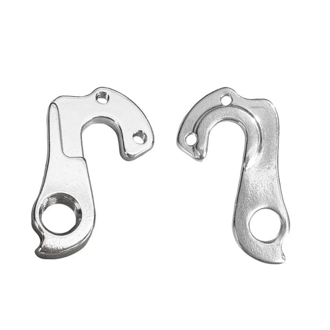 Premium Aluminum Derailleur Hanger 458 Replacement For Mountain And Road Bicycles silver pair with mounting holes