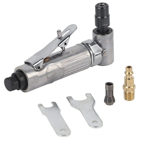 Dead Beat Free 90 Degree Air Angle Die Grinder Equipped With A Rugged Copper Motor And Featherweight Frame, accessories included.