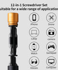 12 In 1 Magnetic Screwdriver Set With Micro Bits For Glasses, Computers, Phones, Laptops, Xbox, Watches And Game Consoles.
