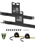 Heavy Duty Tire Alignment Tool Upgraded Automotive Alignment Kit with steel measuring tapes, cast iron parts, and accessories.
