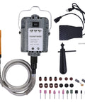 Powerful 1000W Flex Shaft Rotary Tool With Foot Pedal Control And Forward Reverse Rotation 500 To 30000 RPM Hanging Grinder Carver Kit