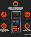 Heavy Duty Digital Battery Tester And Electrical System Analyzer With Built In Thermal Printer For Crank Charge Voltage And Internal Resistance showing interface and features.