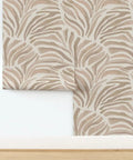 Modern Animal Print Pvc Free Type Ii Professional Wallpaper With A Sleek Matte Linen Finish displaying beige zebra pattern on wall.