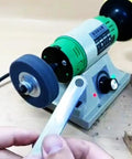 7 Piece 3 Inch Buffing And Polishing Wheels Kit Featuring 3 8 Arbor Mount For Bench Grinders in use on a metal surface.