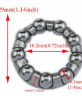 Rear Hub Bearing Set For Mountain And Road Bikes, 1/4 Inch Ball Bearings With Retainer And Hub Cups, dimensions labeled