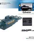 RC Submarine 2.4Ghz 6CH Ready To Run Watercraft with box, remote, and USB cable shown