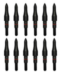 12 Pack Screw In Archery Field Points, CNC Machined Steel, Durable, 100 to 300 Grain Weights, Eight Thirty Second Thread