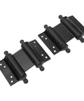 Self Closing Door Hinge With Double Action, Stainless Steel, Adjustable Tension pair in black finish