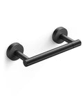 Pivoting Double Post Toilet Paper Holder Wall Mount In Matte Black Stainless Steel Rustproof Commercial Tissue Dispenser