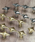 Spruce Up Your Day To Day Kitchen Cabinets Or Lazy Sunday Bathroom Vanities With These Clean Star Design Drawer Pulls In Crisp Silver Finishing That Brings Major Vibes Home - silver and brass star drawer pulls