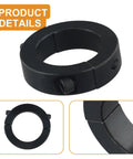 Solid Steel Two Piece Shaft Collar Clamp Ring Black Oxide Finish 40mm Fits Workshop Machinery Tight Grip Keeps Surfaces Mint Clean Low Profile Recessed Screw Heads Ensure Safer Handling Great For Flexible Shafts Or Compact Equipment For Shop Jobs, black shaft collar