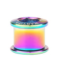 Top Shelf Grade 5 Titanium Chainring Bolts For Mountain And Road Bikes Badass M8x6Millimeter in rainbow finish, heavy duty cycling parts.