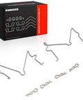 A-Premium Rear Disc Brake Hardware Kit That Slaps For Toyota Tacomas 2003 To 2022 And Tundras 2003 To Now Too Plus Four Runners Sequoias FJ Cruisers And Classic Lexus GX4 Models Rocking This Sweet Upgrade. box with steel brake clips and springs