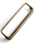 Light Brushed Brass Cabinet Pulls With Two And A Half Inch Center Holes For Drawers Wardrobes And Cupboards Modern Zinc Alloy 6 Pack Sturdy Easy Grip Drawer Handles Soft Close Design, angled view