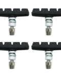 Two Pairs V Brake Pads With Hex Nuts And Wrench For Mountain Bike Road Bike MTB And BMX Durable Rubber Pads For Quiet Long Lasting Braking Performance