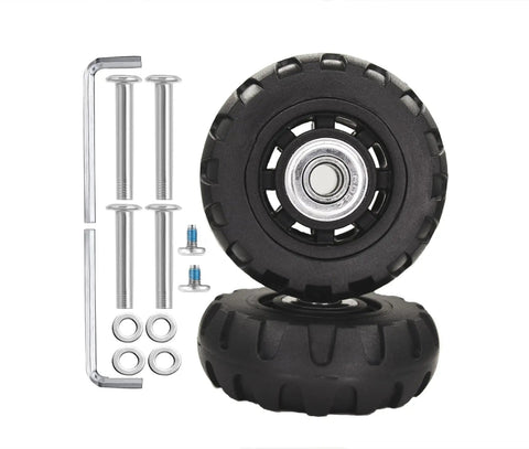 68mm Replacement Wheel Set For Luggage And Inline Skates, Quiet Polyurethane Wheels 24mm Wide With 8mm Bearings, axles and wrench