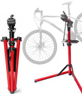 Heavy Duty Bike Repair Stand With 360 Degree Clamp Portable Aluminum Work Stand Supports Up To 110 Lbs Tool Tray For Easy Maintenance