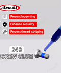 Blue Medium Strength Thread Locker For Bolts And Screws That Keeps Bolts Locked On Vibration, 2ml Adhesive Gel Preventing Loosening