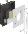 Exploded view of 2 Pack LED Canopy Lights Ultra Bright 9100 Lumen 5700K Outdoor IP65 Waterproof Shop Lighting components