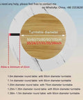 Round Wooden Lazy Susan Turntable For Dining Table With Smooth 360 Degree Two Way Rotation, showing size guide, eco friendly.