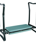 Garden Kneeler Seat With EVA Foam Pad, Folding Portable Stool And Kneeling Pad, Steel Tubing Build, Green, compact design.