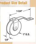 Product size detail for 4 Pack Sliding Screen Door Rollers With Tension Springs And 1 Inch Ball Bearings For Top And Bottom Tracks.