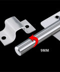 Darn Tough Stainless Steel Sliding Bolt Door Latch With Smooth Automatic Return Action Adjusts Easy For Indoor Outdoor Barn Gate Cupboard Top Shelf Security Hardware showing bolt and brackets detail.