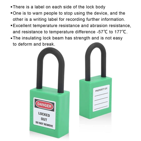 5 Pack Industrial Lockout Tagout Padlocks Green With Keyed Different Design Engineered To Survive Hella Rough Shifts Built Dang Tough For Dead Simple Machine Guarding And Tagging