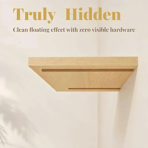 Straight Up Heavy Duty Floating Shelf Brackets For A No Sweat Diy Upgrade Includes Hidden Wall Mount Hardware Kit With Pro Jig To Build Custom Eight Inch Boards and clean floating wooden shelf.