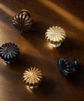 10 Pack Retro Vintage Round Cabinet Knobs 1.1 Inch Diameter Champagne Bronze Zinc Alloy Hardware On Wooden Surface