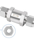 Detachable compression check valve, 304 stainless steel, 3/8 in OD x 3/8 in OD, one-way
