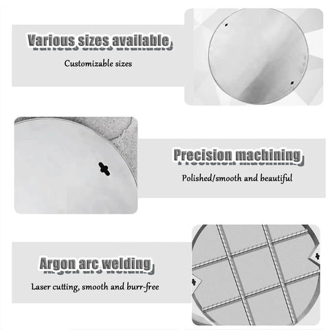 Heavy Duty Round Manhole Cover With Frame And Invisible Sewage Basin Lid, 60x60 Cm Stainless Steel details diagram